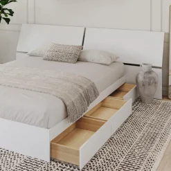 Nexera Queen Bed with 3-Drawer Storage and Headboard (60