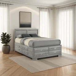 Queen Bed with Drawers & Headboard - 60