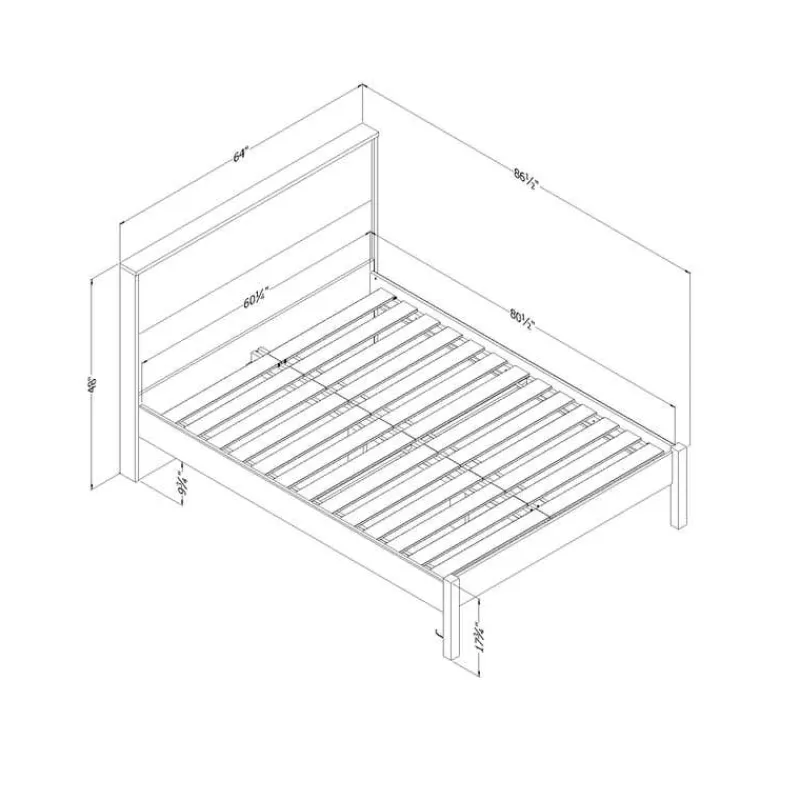 Meubles South Shore Queen Bed with Headboard (60") - South Shore