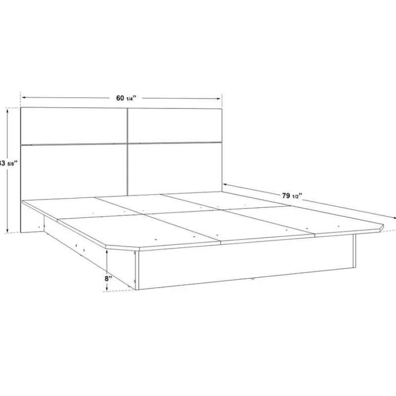 SUA-V Queen Bed with Headboard (60")