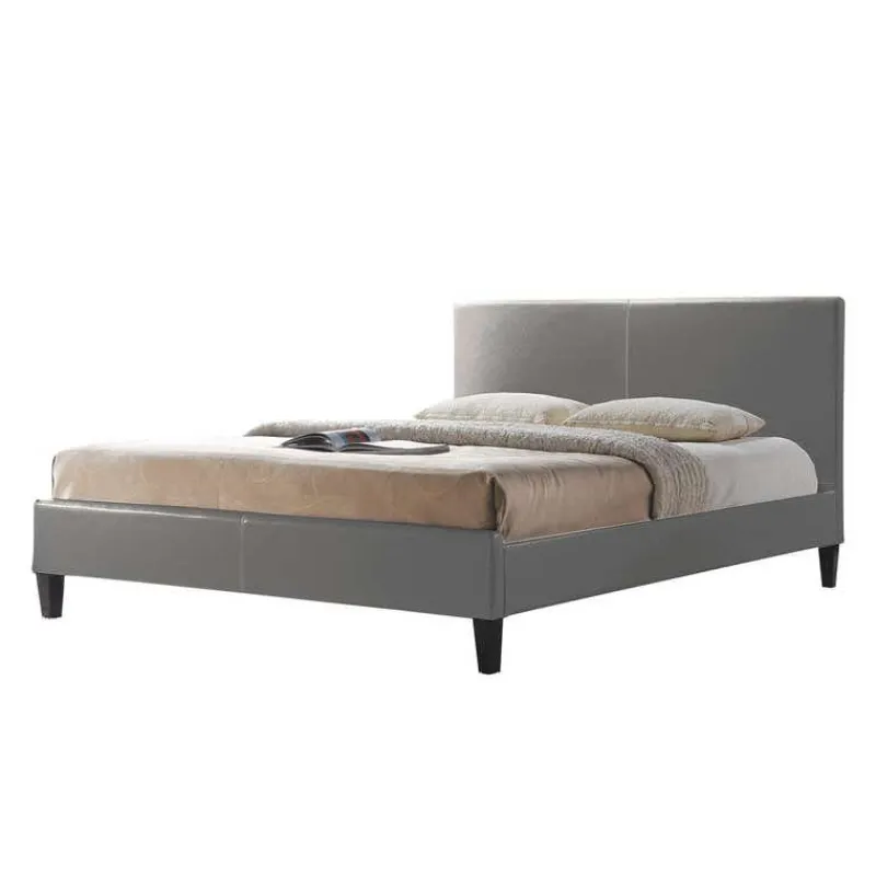 Queen Bed with Headboard (60") - Grey