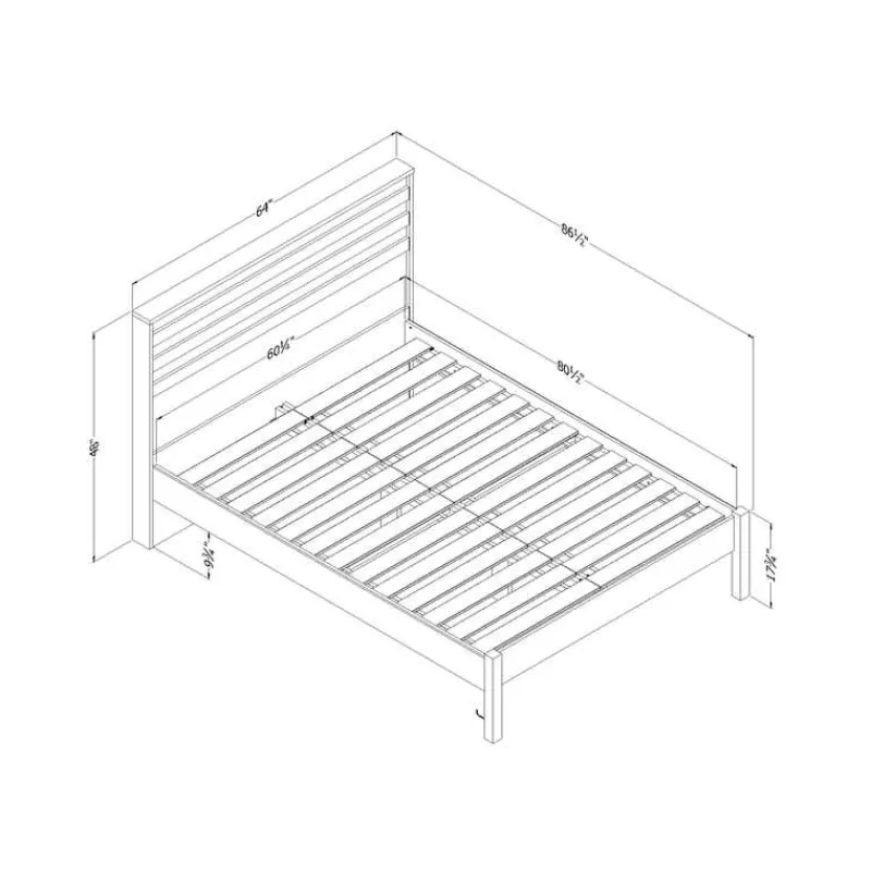 Meubles South Shore Queen Bed with Headboard (60") - South Shore
