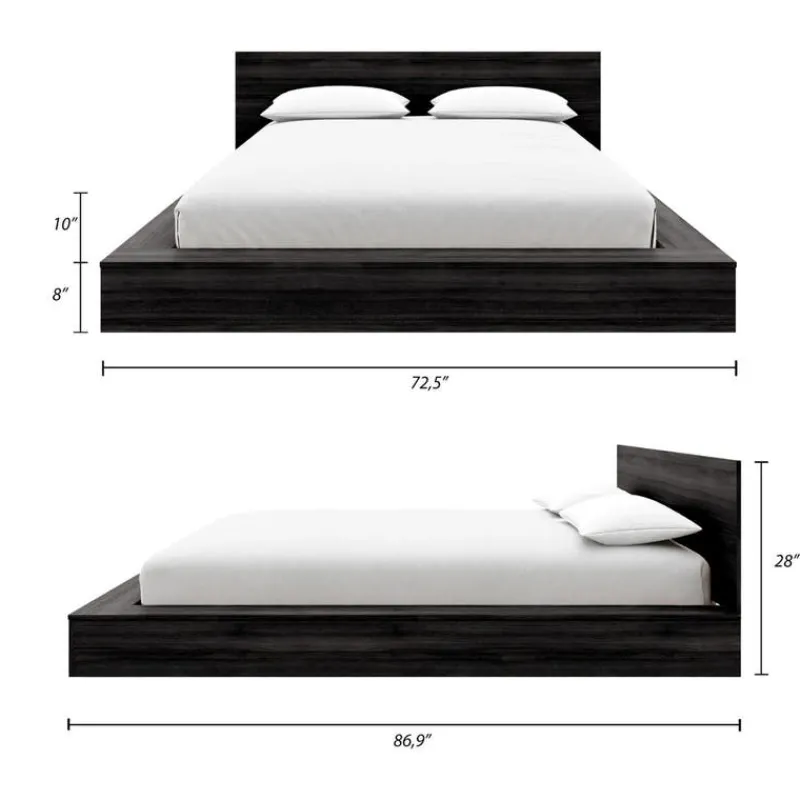 Nexera Queen Bed with Headboard (60") -