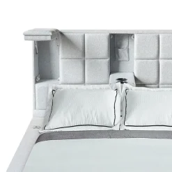 Queen Bed with Reading Lights and Console (60")