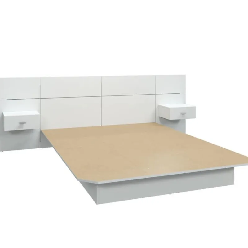 SUA-V Queen Bed with Wall Units and Nightstands (60")