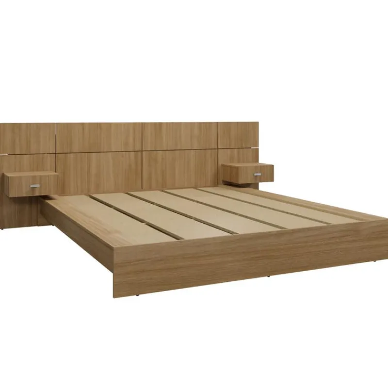 SUA-V Queen Bed with Wall Units & Nightstands (60")