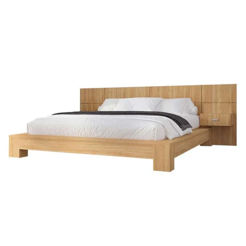 SUA-V Queen Bed with Wall Units and Nightstands (60")