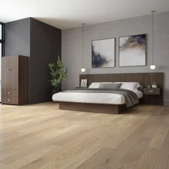 SUA-V Queen Bed with Wall Units and Nightstands (60")