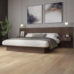 SUA-V Queen Bed with Wall Units and Nightstands (60