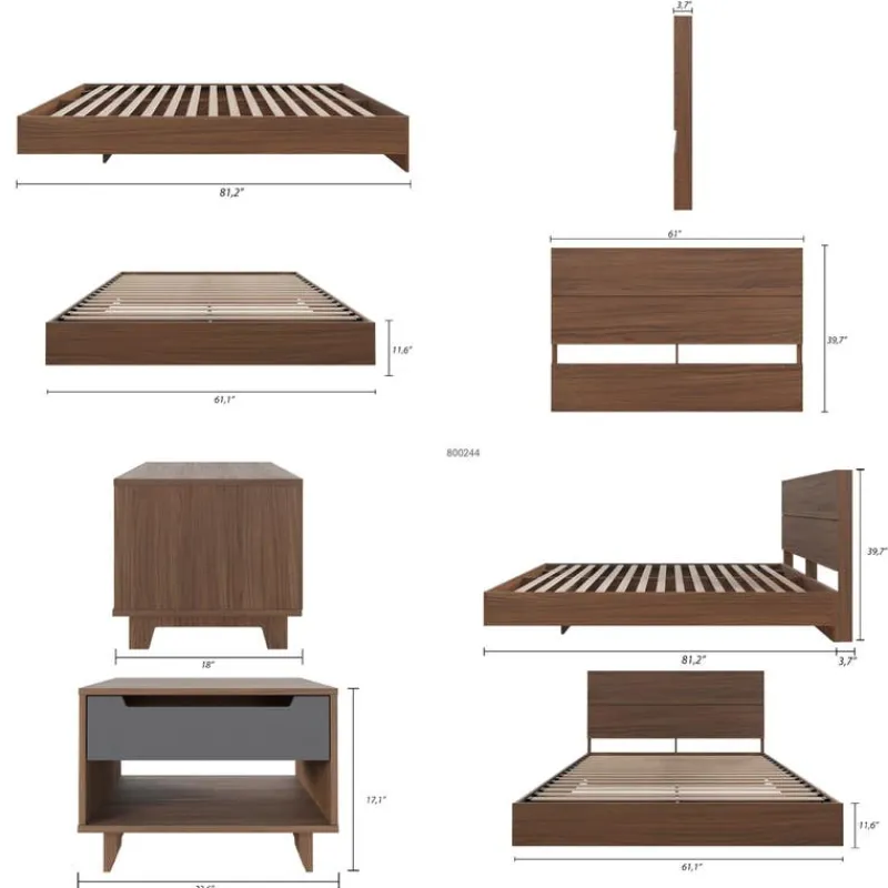 Nexera Queen Bedroom Set (60") - 4 pcs -