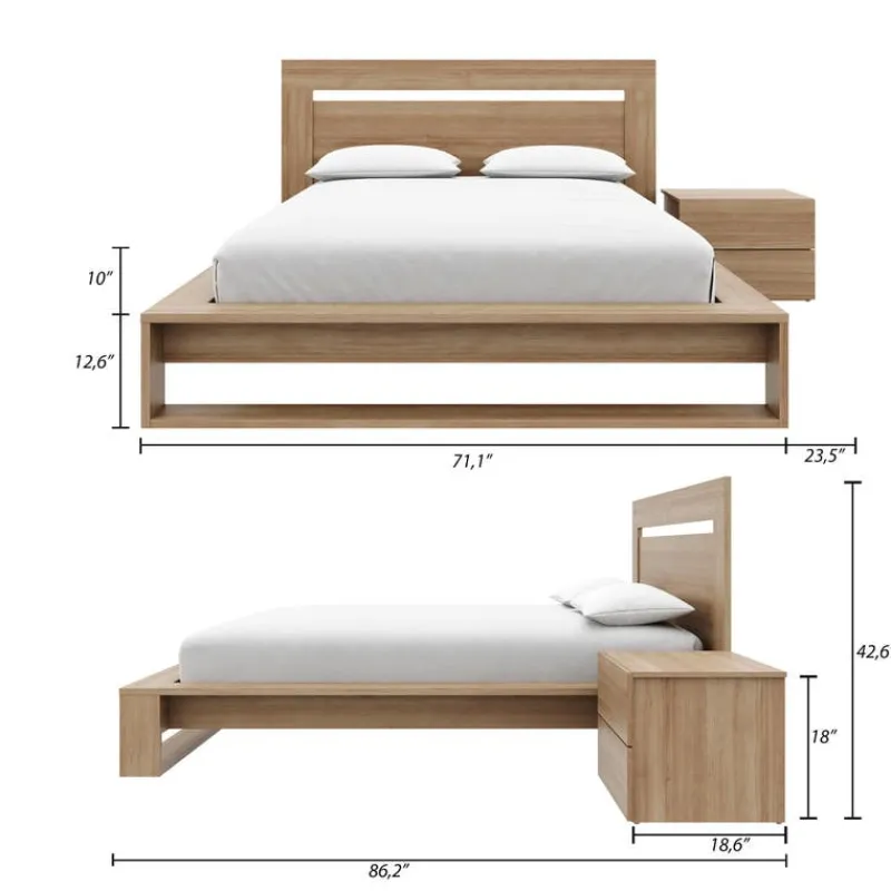 Nexera Queen Bedroom Set (60") - 3 pcs -