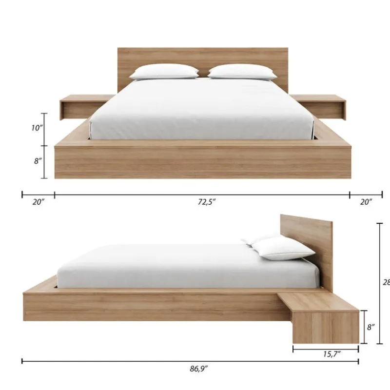 Nexera Queen Bedroom Set (60") - 4 pcs -