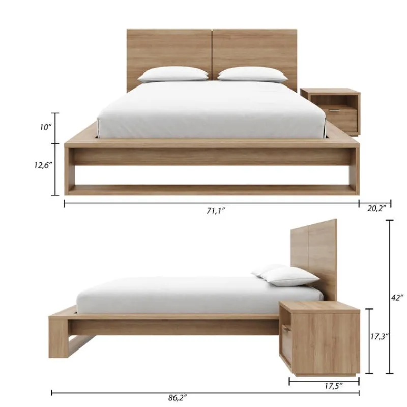 Nexera Queen Bedroom Set (60") - 3 pcs -