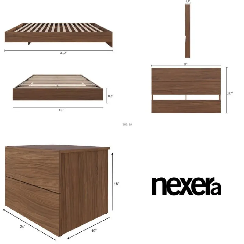 Nexera Queen Bedroom Set (60") - 3 pcs -