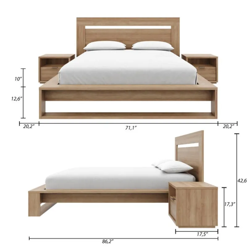 Nexera Queen Bedroom Set (60") - 4 pcs -