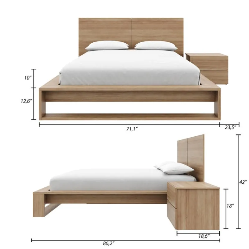 Nexera Queen Bedroom Set (60") - 3 pcs -