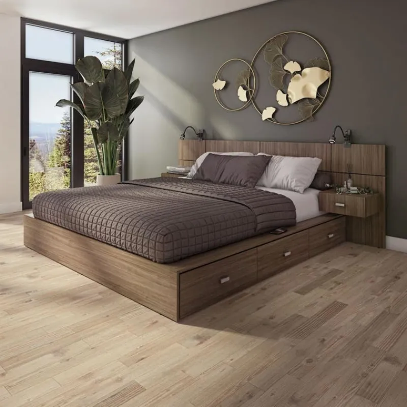 SUA-V Queen Bedroom Set with 6-Drawer Storage (60") - 4 pcs