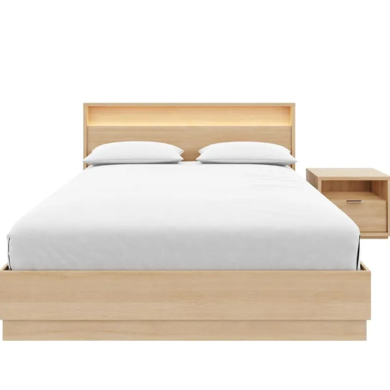 Nexera Queen Bedroom Set with Lighting (60") - 3 pcs -