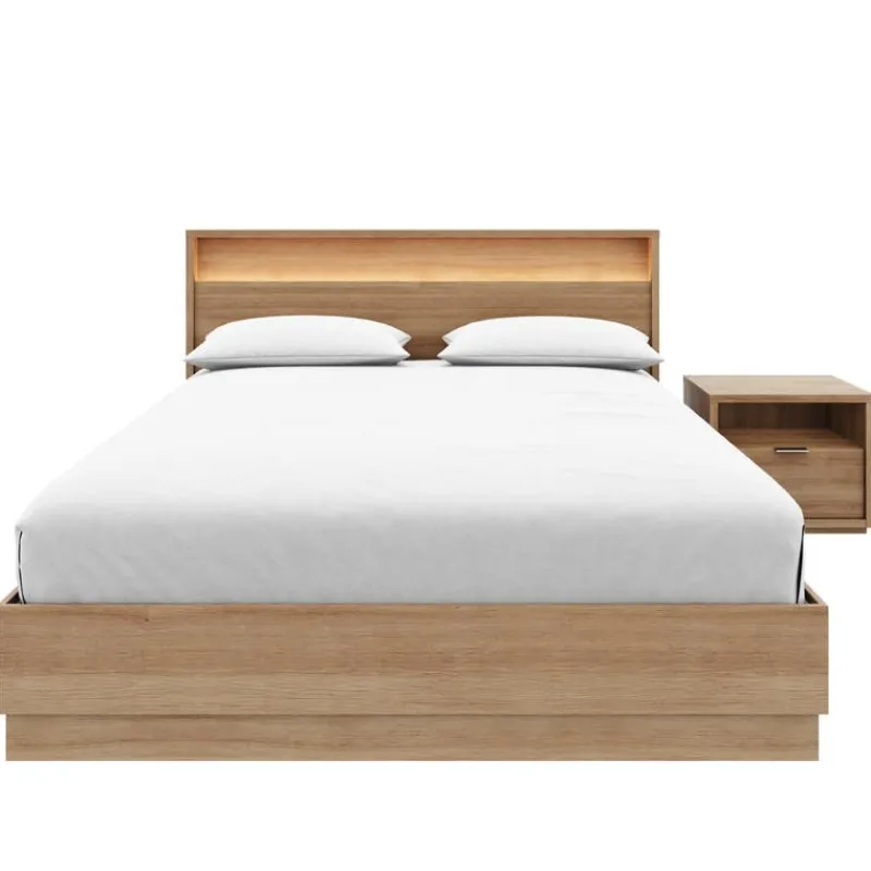 Nexera Queen Bedroom Set with Lighting (60") - 3 pcs -