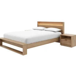 Nexera Queen Bedroom Set with Lighting (60") - 4 pcs -
