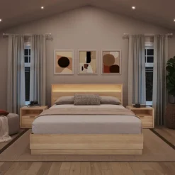 Nexera Queen Bedroom Set with Lighting (60") - 4 pcs -