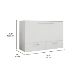 Queen Cabinet Bed with 6.5-inch Mattress -