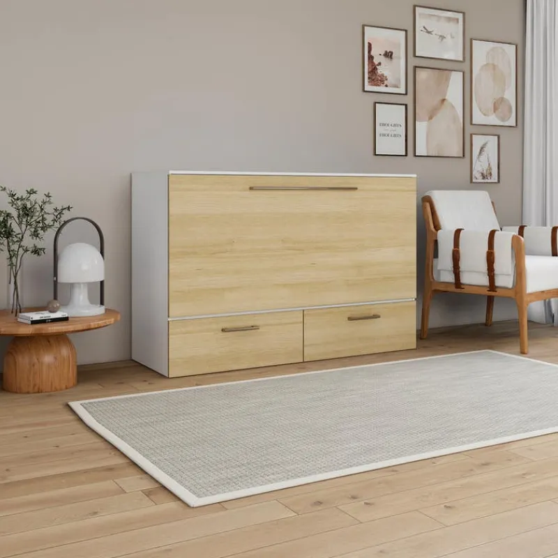Queen Cabinet Bed with 6.5-inch Mattress -