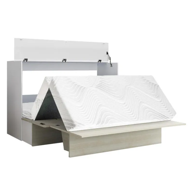 Queen Cabinet Bed with 6.5-inch Mattress -