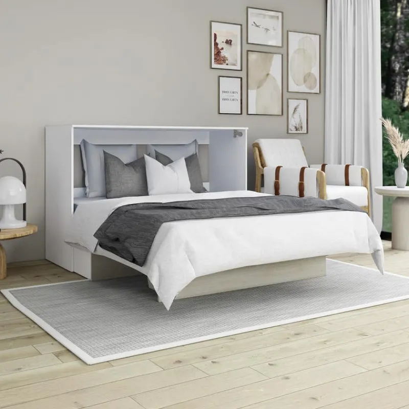 Queen Cabinet Bed with 6.5-inch Mattress -