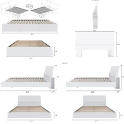 Nexera Queen 3-Drawer Storage Bedroom Set (60