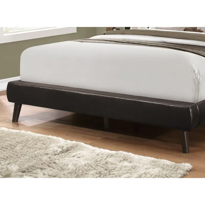 Monarch Queen Leather-Look Bed with Headboard (60") -