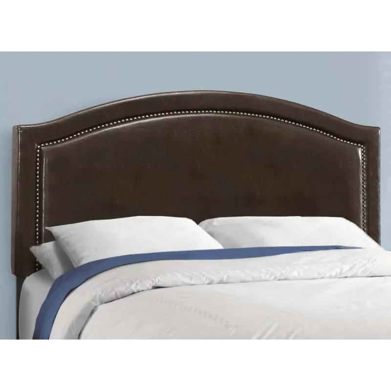 Monarch Queen Leather-Look Bed with Headboard (60") -