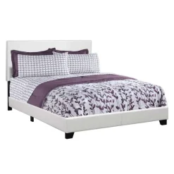 Monarch Queen Leather-Look Bed with Headboard (60") -
