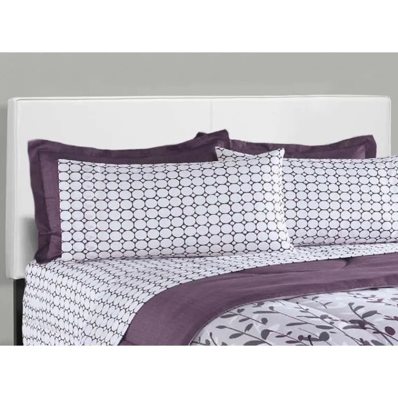 Monarch Queen Leather-Look Bed with Headboard (60") -