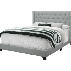 Monarch Queen Linen Bed with Headboard (60") -