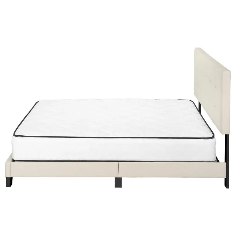 Monarch Queen Linen Bed with Headboard (60") -