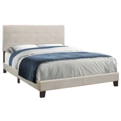 Monarch Queen Linen Bed with Headboard (60