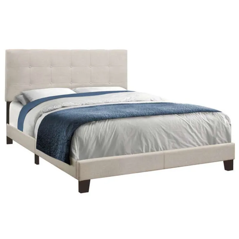 Monarch Queen Linen Bed with Headboard (60") -