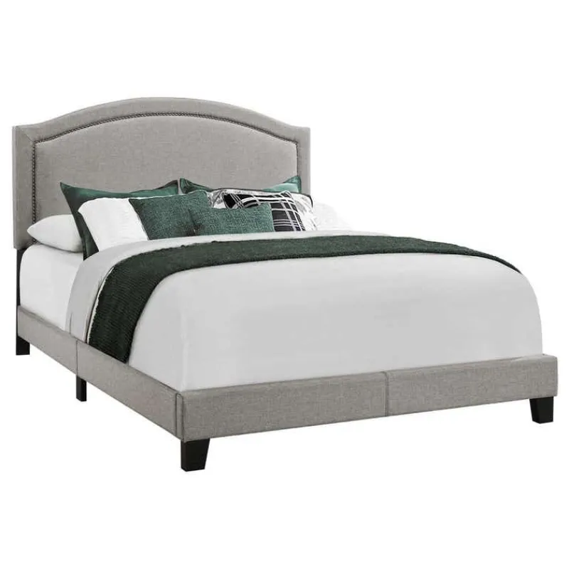 Monarch Queen Linen Bed with Headboard (60") -