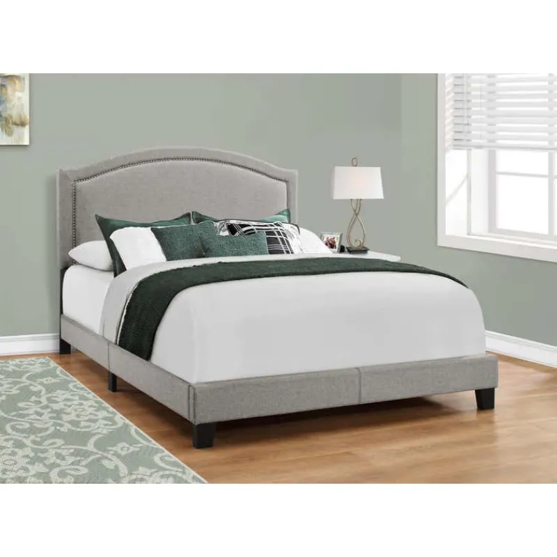 Monarch Queen Linen Bed with Headboard (60") -