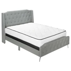 Monarch Queen Linen Bed with Headboard (60