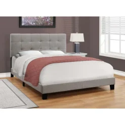 Monarch Queen Linen Bed with Headboard (60