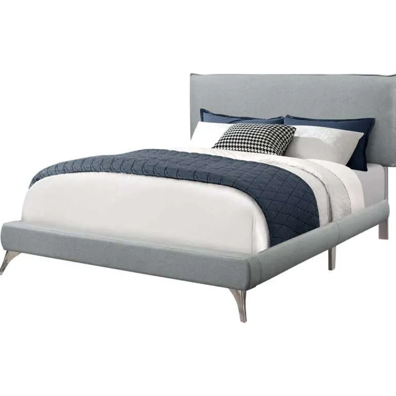 Monarch Queen Linen Bed with Headboard (60") -