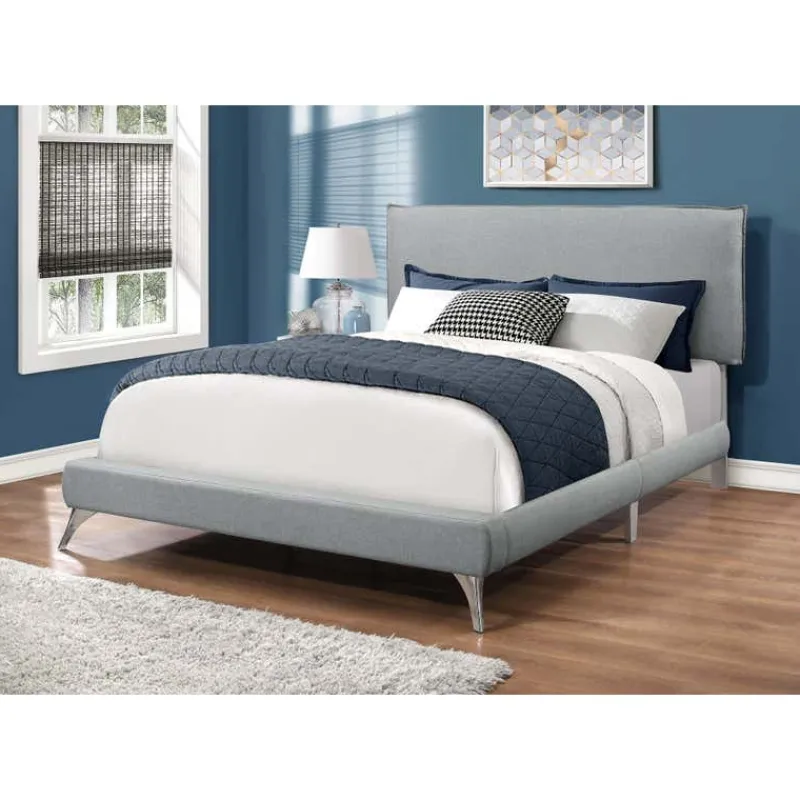 Monarch Queen Linen Bed with Headboard (60") -