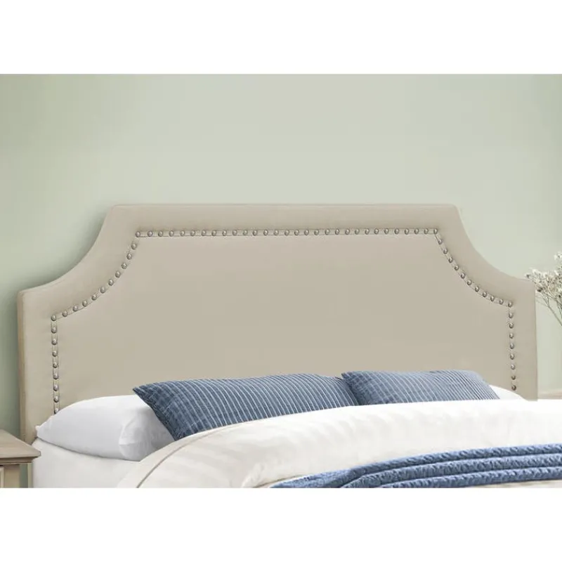 Monarch Queen Linen Bed with Headboard (60") -