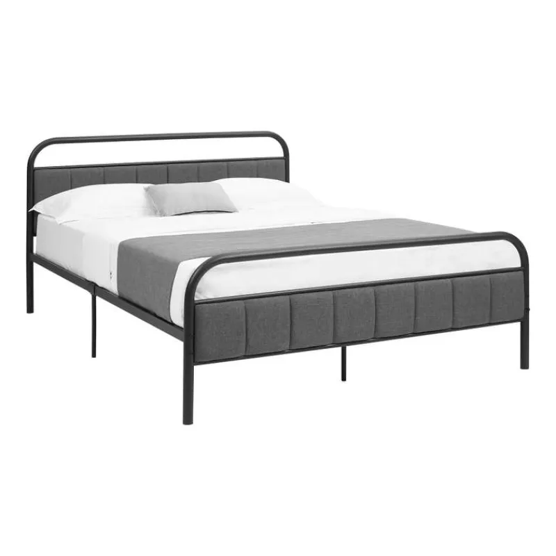 Monarch Queen Metal Bed with Headboard (60") -