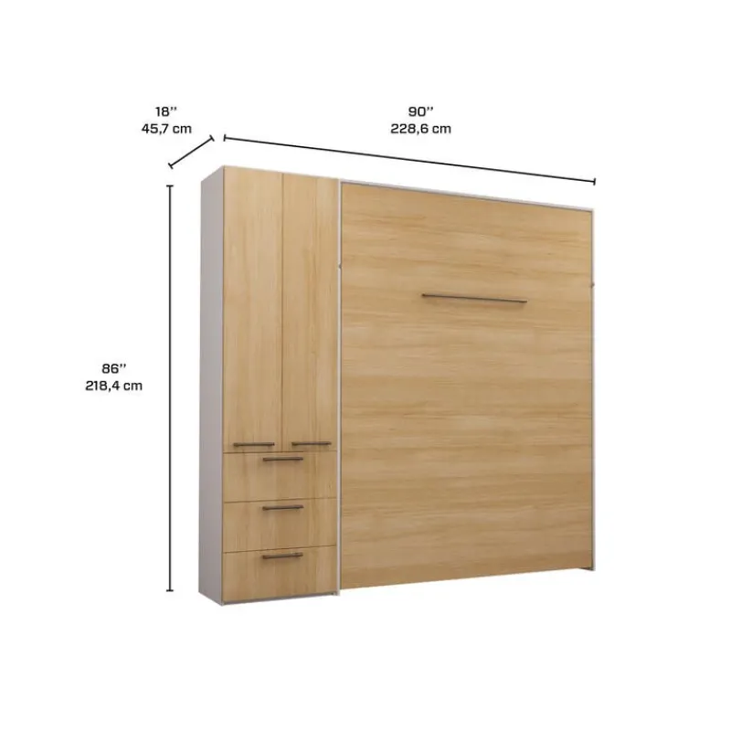 Queen Murphy Bed with Storage Unit -