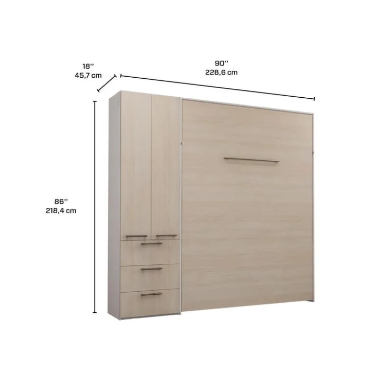 Queen Murphy Bed with Storage Unit -