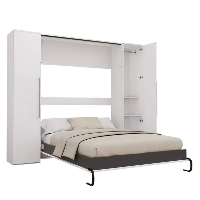 Queen Murphy Bed with Storage Units -