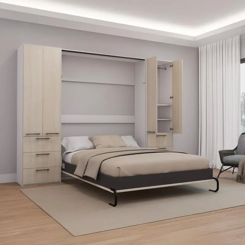 Queen Murphy Bed with Storage Unit -